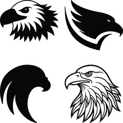 Eagle head simple icon. Vector ICON all icon Viktor..
