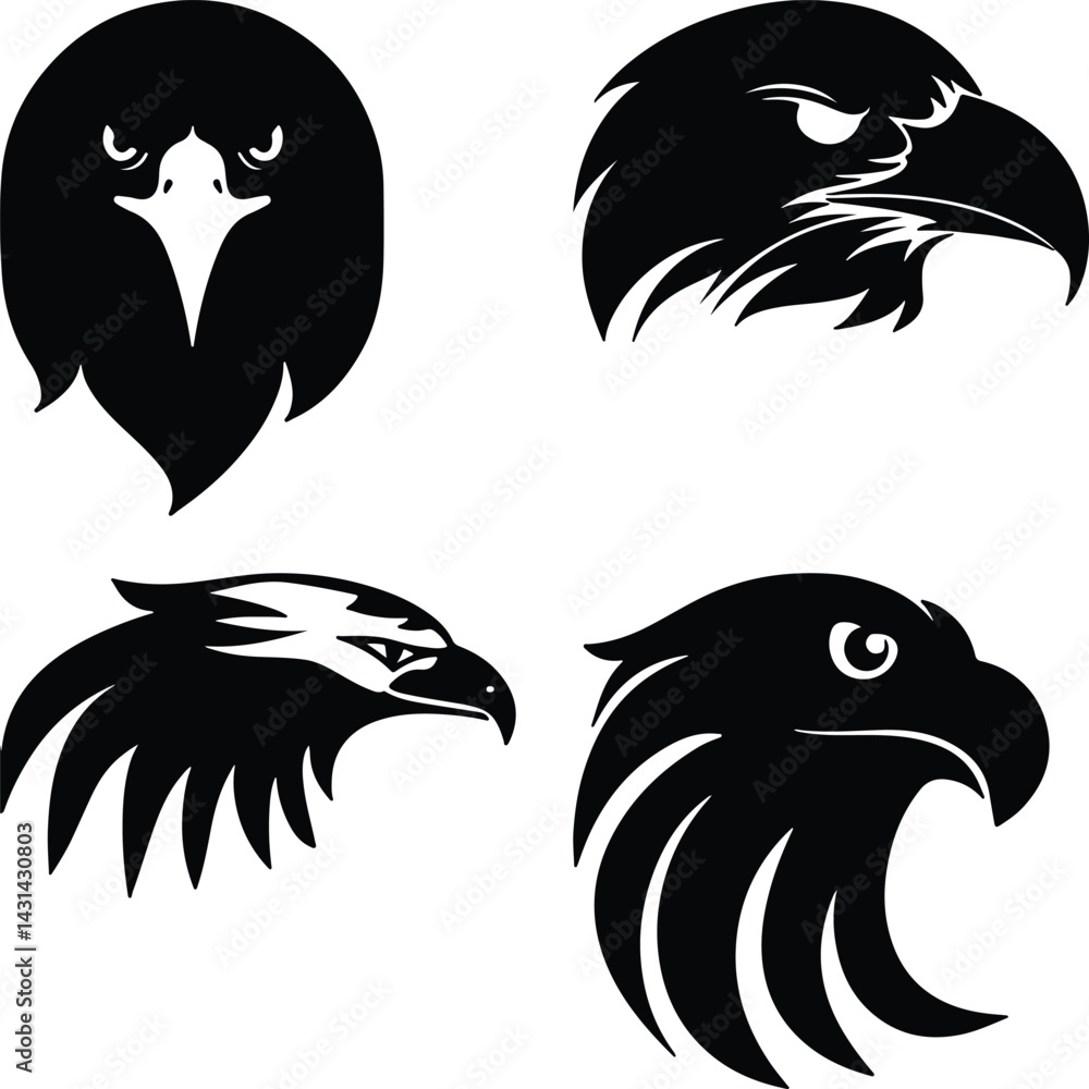 Fototapete eagle head simple icon. vector icon all icon viktor..