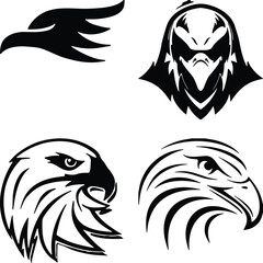 Eagle head simple icon. Vector ICON all icon Viktor..