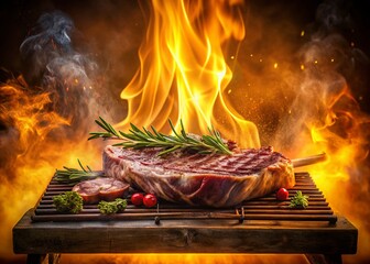 Argentinian Asado: Double Exposure of Fire & Meat, Delicious South American BBQ