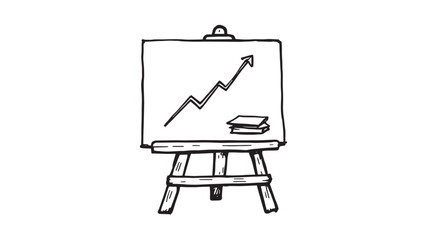 Business Meeting line art concept showing teamwork and collaboration