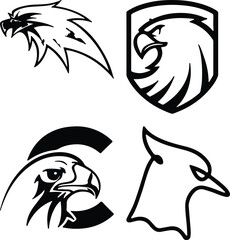 Eagle head simple icon. Vector ICON all icon Viktor..