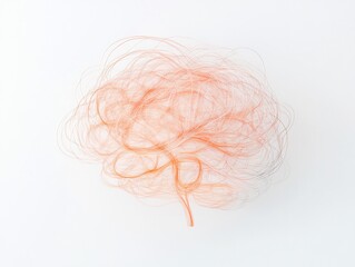 hyper realistic D render of the human brain with highlighted neural pathways Bright