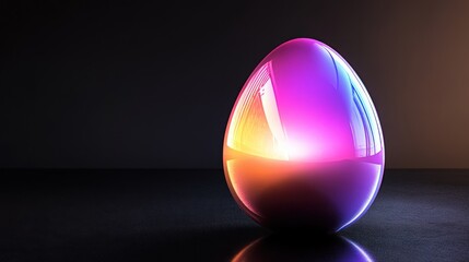 Radiant Chromatic Egg: A Sleek, Modern Abstract Still Life