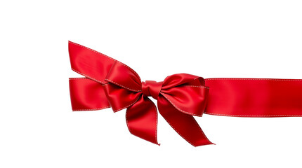 red bow isolated on white background transparent png 