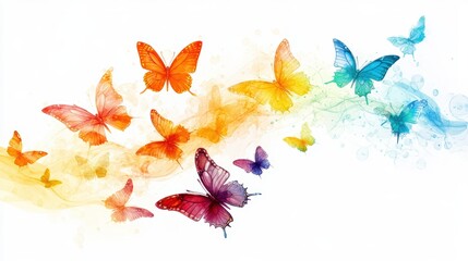 abstract background with butterflies