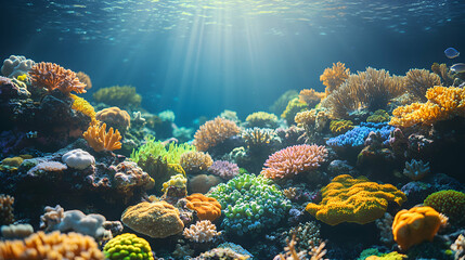 Vibrant Coral Reef Underwater Scene