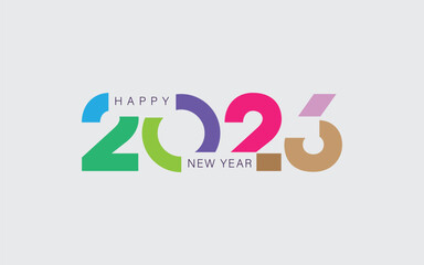 2026 number design for New Year symbol and sign. 2026 New Year with modern color 