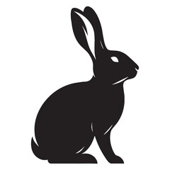 High-quality rabbit silhouette vector perfect for scalable designs – rabbit silhouette – rabbit vector – rabbit illustration – silhouette of rabbit – rabbit icon

