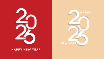 2026 Happy New Year design vector. trendy new year 2026 design template. 