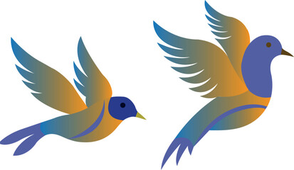 Bird logo icon vector .