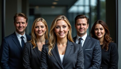 Obraz premium Team Collaboration Event Corporate Office Professional Photo Modern Environment Group View Team Spirit