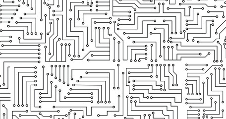 Abstract technology circuit diagram on white background. Vector eps10