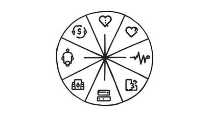 Collaboration line art illustration of people building ideas together