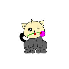 animal, cat, cute, pet, feline, kitty, isolated, happy, background, domestic, portrait, looking, design, kitten, adorable, illustration, tabby, white, face, funny, white background, vector, fur, ginge