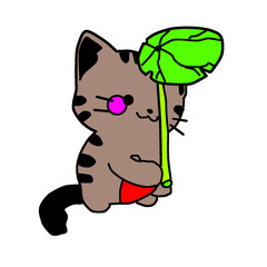 animal, cat, cute, pet, feline, kitty, isolated, happy, background, domestic, portrait, looking, design, kitten, adorable, illustration, tabby, white, face, funny, white background, vector, fur, ginge