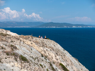 Beautiful Black Sea coast with rocks and plants