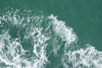 View of a stormy seascape of waves and the Black Sea