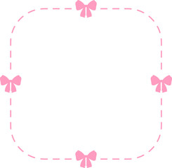 Cute Decorative Frame with Bows