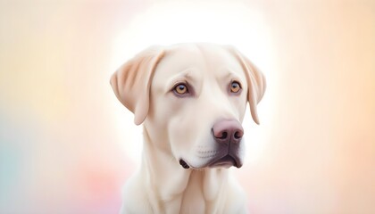 Obraz premium Labrador retriever portrait in soft studio lighting