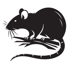 Versatile rat silhouette vector for seamless integration into projects – rat silhouette – rat vector – rat illustration – silhouette of rat – rat icon

