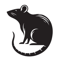 Sleek rat silhouette vector designed for dynamic visual impact – rat silhouette – rat vector – rat illustration – silhouette of rat – rat icon

