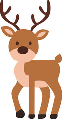 Cute Cartoon Reindeer Illustration Design
