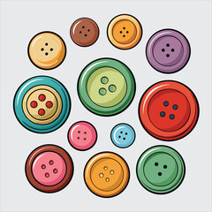 Sewing button vector art illustration.