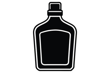 mouthwash bottle silhouette vector illustration