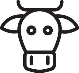 Cow simple icon. Vector ICON all icon Viktor.