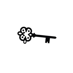 Isolated antique key vintage key design illustration old key drawing black key vector graphics 100 characters