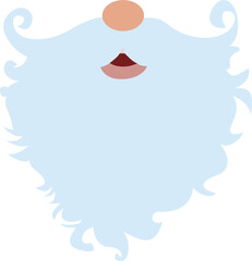 Cartoon Blue Santa Claus Beard