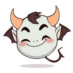 Cheerful Little Devil: A Whimsical Cartoon Illustration