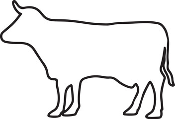 Cow simple icon. Vector ICON all icon Viktor.