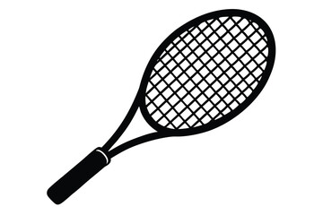 tennis racket silhouette vector illustration