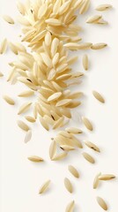 Obraz premium Golden Rice Grains: A Pristine, Minimalist Still Life