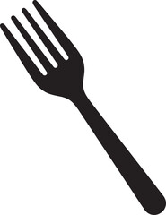 Fork icon silhouette vector illustration