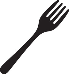 Fork icon silhouette vector illustration