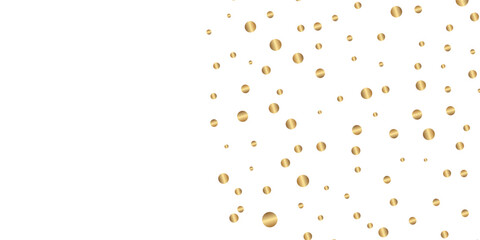 Golden Sparkles and Glimmering Dots Gently Floating Against a Clear White Canvas. Falling Golden Sparkles and Dazzling Glitter Confetti Drifting Gently Over a Transparent White Background, 