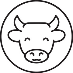 Cow simple icon. Vector ICON all icon Viktor.