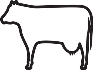 Cow simple icon. Vector ICON all icon Viktor.