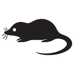 Pure-vector mole silhouette icon crafted for logo packs – mole silhouette – mole vector – mole illustration – silhouette of mole – mole icon

