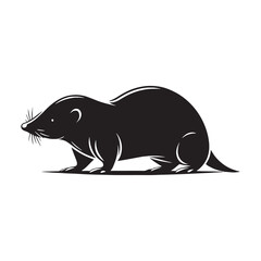 Streamlined mole vector icon with smooth silhouette design – mole silhouette – mole vector – mole illustration – silhouette of mole – mole icon

