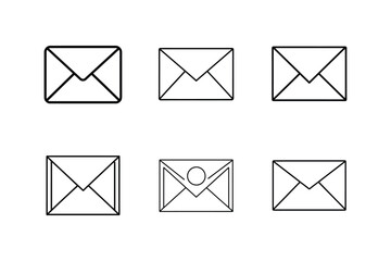 email vector line art illustration design