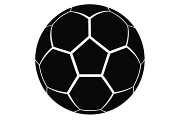 Obraz premium soccer ball silhouette vector illustration