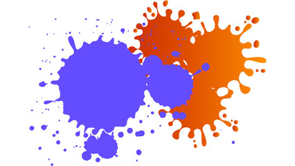 Colorful paint splashes with overlapping areas.