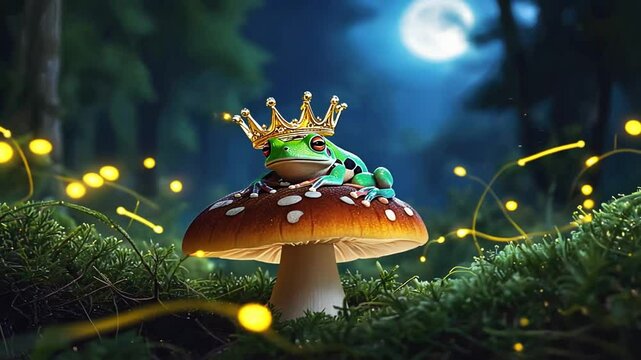 Frog with a crown.