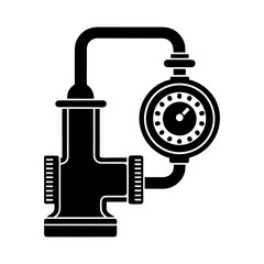 Obraz premium Flow Meter silhouette vector