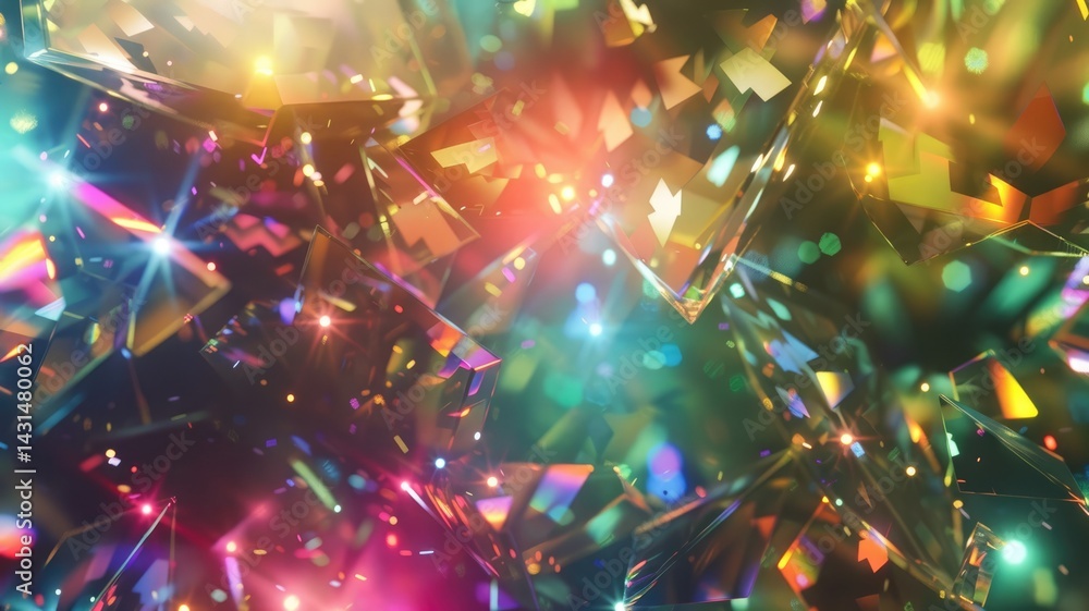 Aufkleber abstract explosion with bright particles and dynamic motion, creating a visually captivating composi