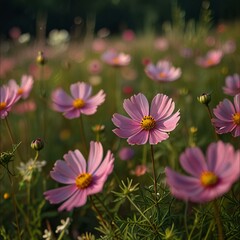 Fototapeta premium pink cosmos flowers
